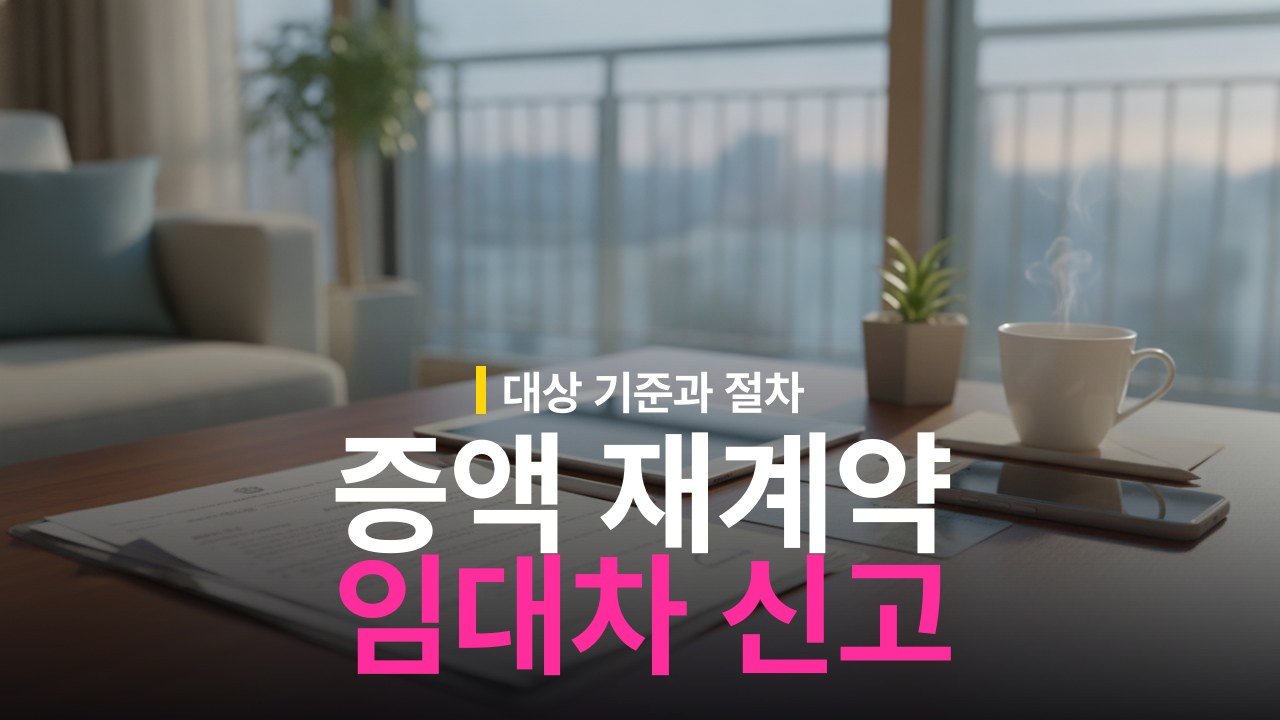 증액 재계약 임대차 신고 대상 기준과 신고 방법