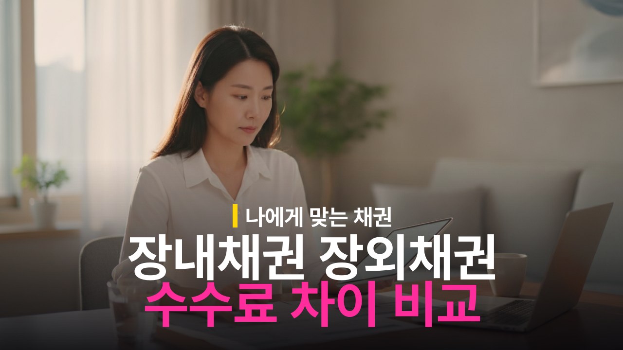 장내채권 vs 장외채권 차이와 수수료 비교