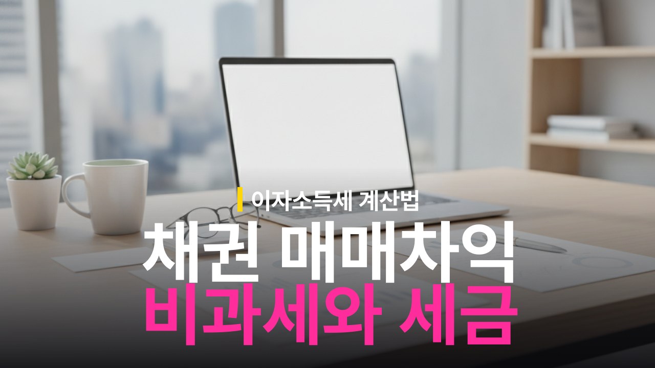 채권 매매차익 비과세 기준과 이자소득세 계산 방법