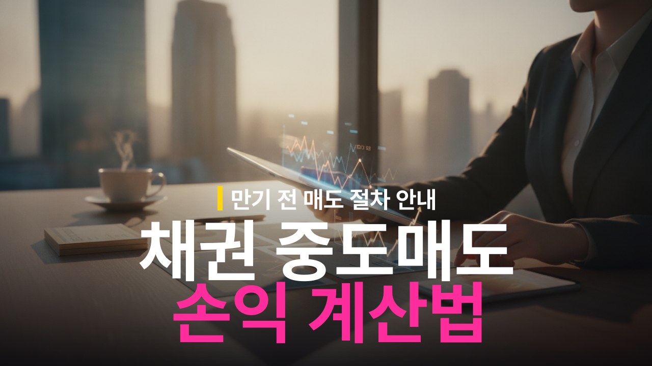 채권 중도매도 방법과 만기 전 매도시 손익 계산법