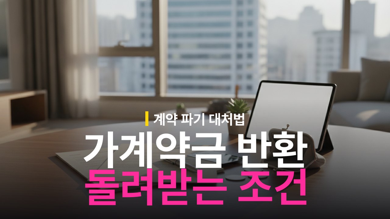 가계약금 반환 조건과 계약 파기 시 돌려받는 방법