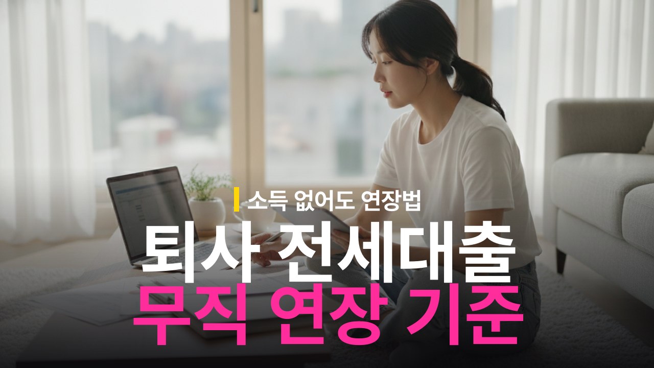 퇴사 후 전세대출 연장 조건과 무직자 심사 기준