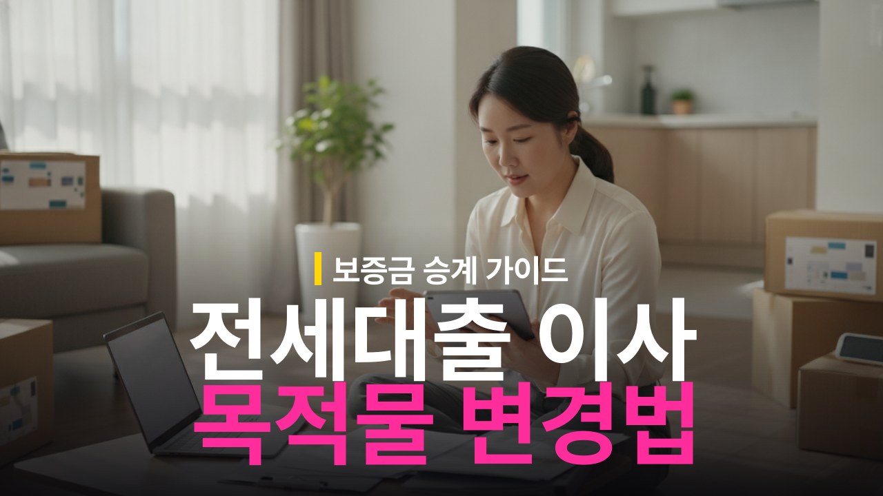 전세대출 이사 목적물 변경 신청 절차와 준비 서류