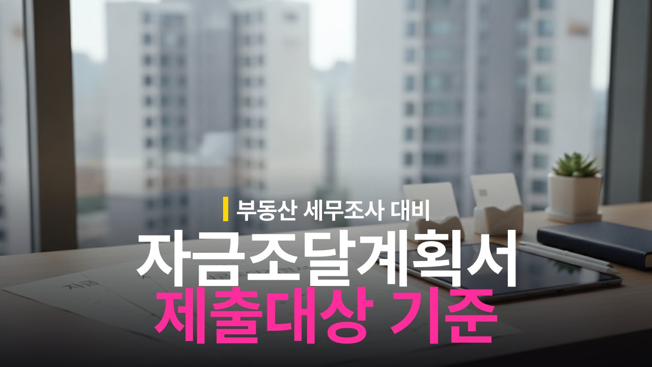아파트 매매 자금조달계획서 제출 대상 기준과 작성 방법
