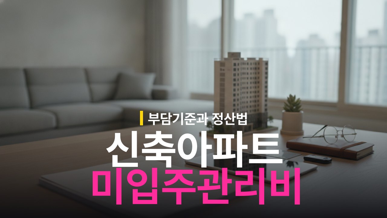 신축 아파트 미입주 관리비 부담 기준과 정산 방법