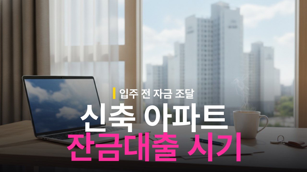 신축 아파트 잔금대출 실행 시기와 신청 체크리스트