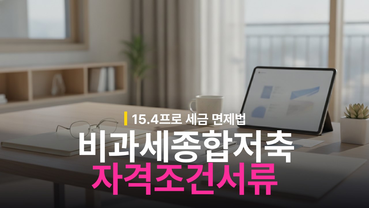 비과세 종합저축 가입 자격 조건과 증빙 서류 준비물