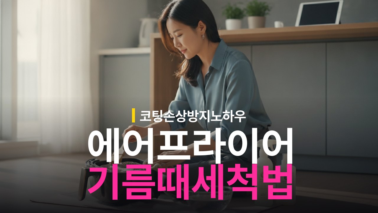 에어프라이어 기름때 세척 방법과 코팅 손상 방지