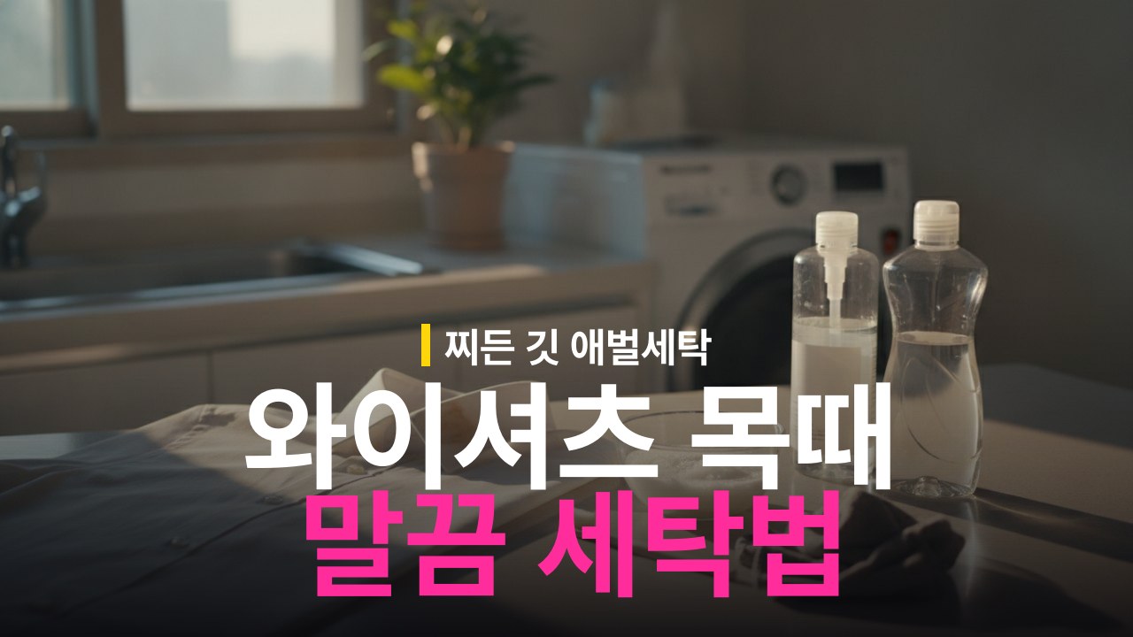 와이셔츠 목때 지우는 방법과 샴푸 주방세제 애벌세탁
