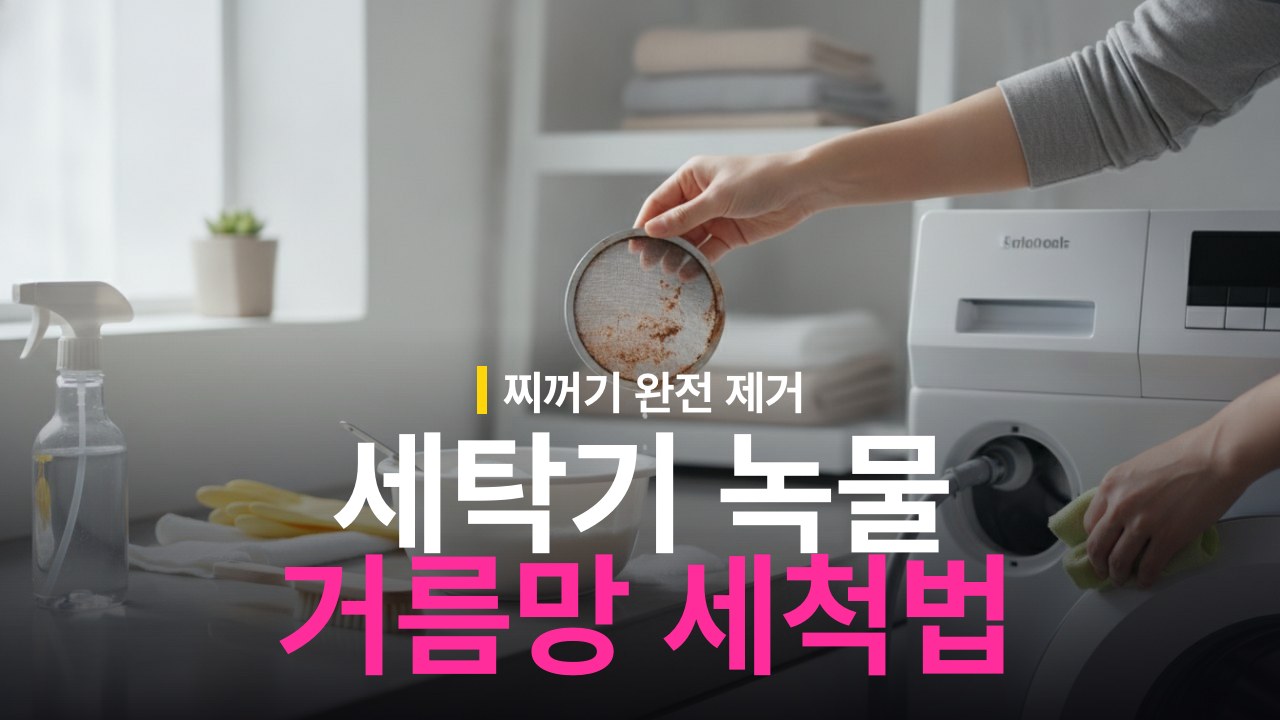 세탁기 녹물 찌꺼기 청소 방법과 급수 거름망 세척
