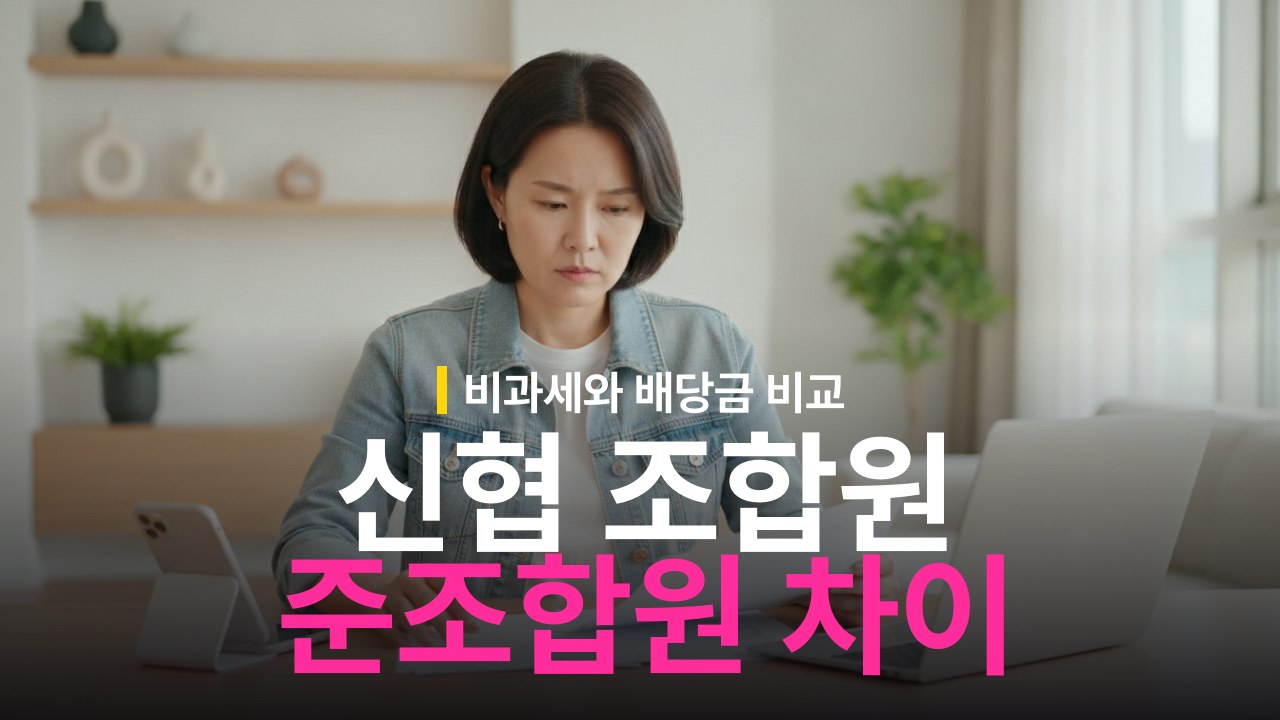 신협 조합원 vs 준조합원 차이와 배당금 혜택 비교