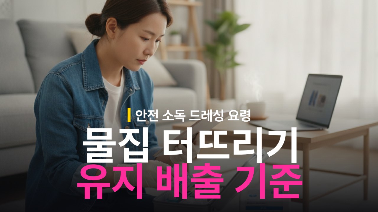 물집 터뜨리기 vs 유지 기준과 안전한 소독 방법
