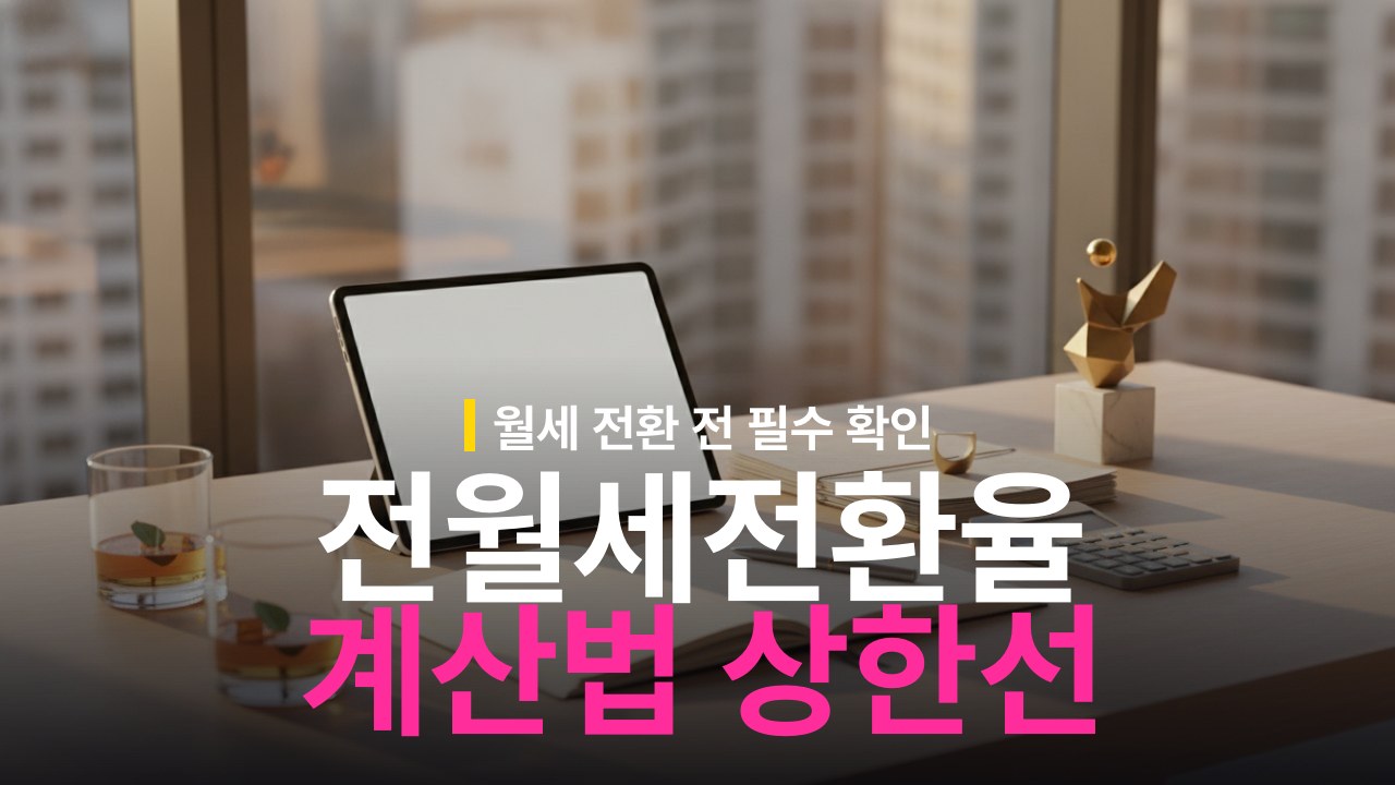 전월세전환율 계산 방법과 법정 상한선 기준