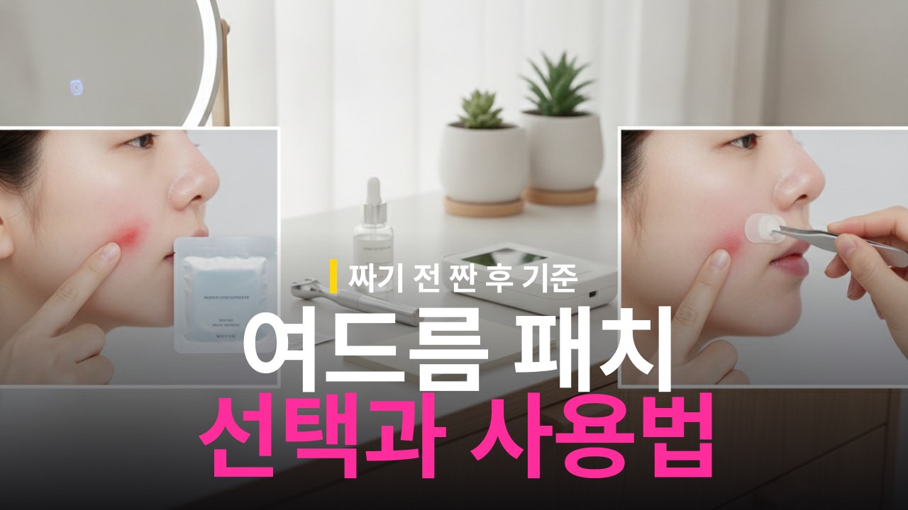 여드름 패치 짜기 전 vs 짠 후 선택 기준과 사용법