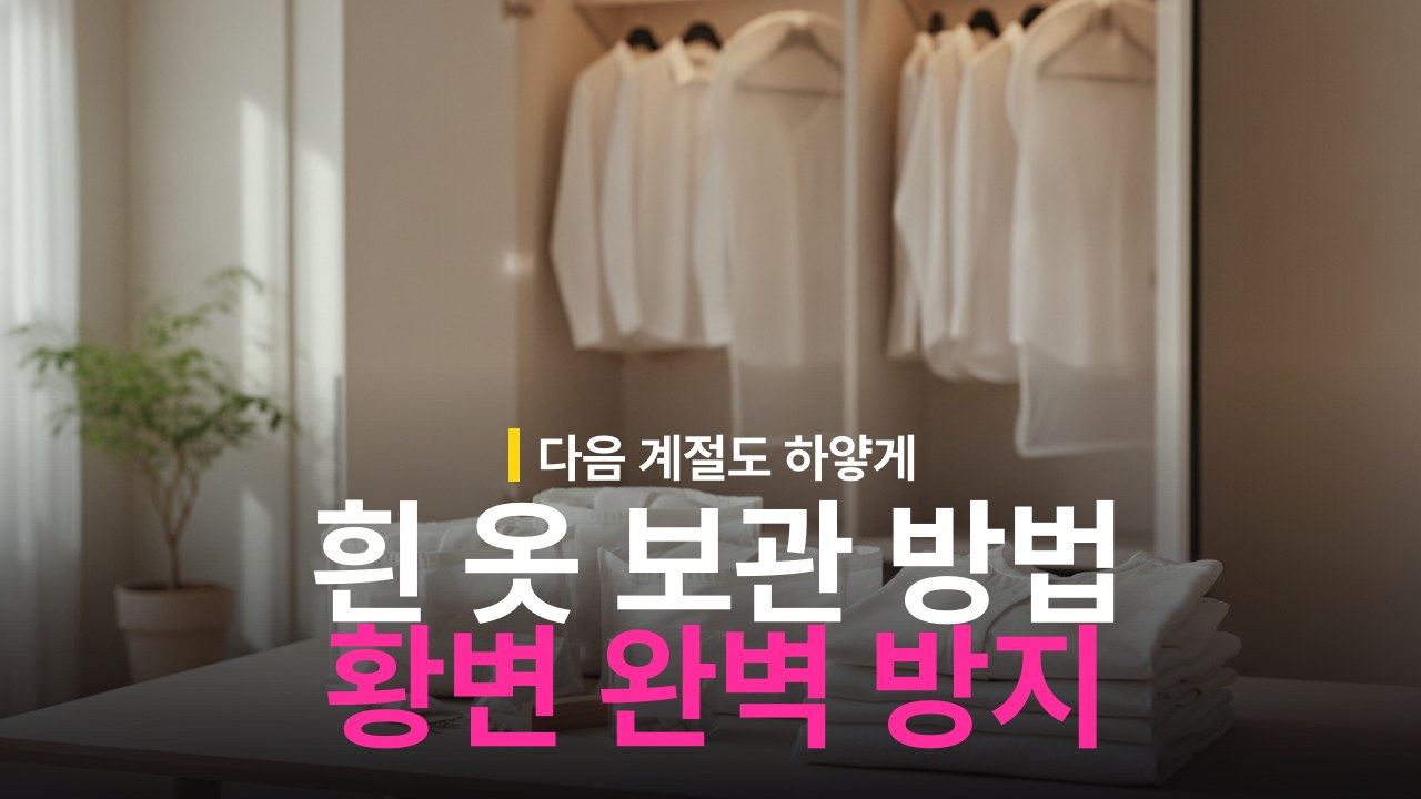 흰 옷 보관 방법과 계절 지난 옷 황변 방지