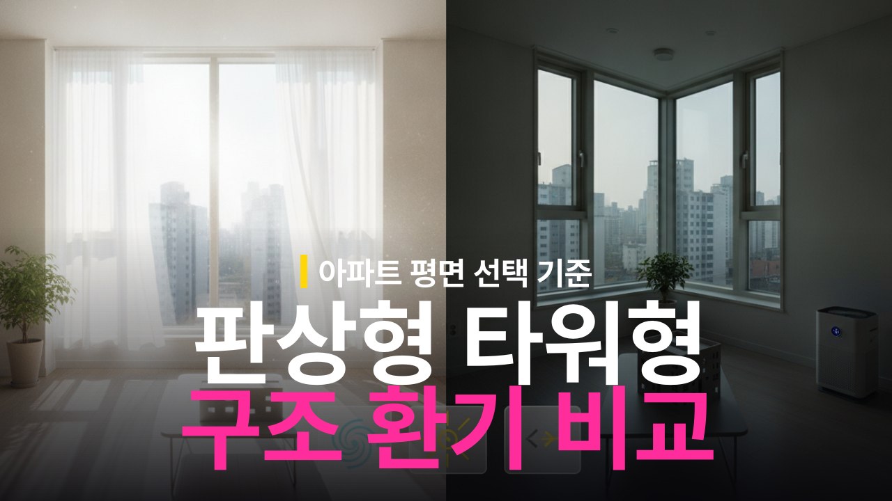 판상형 vs 타워형 차이와 통풍 환기 일조 비교