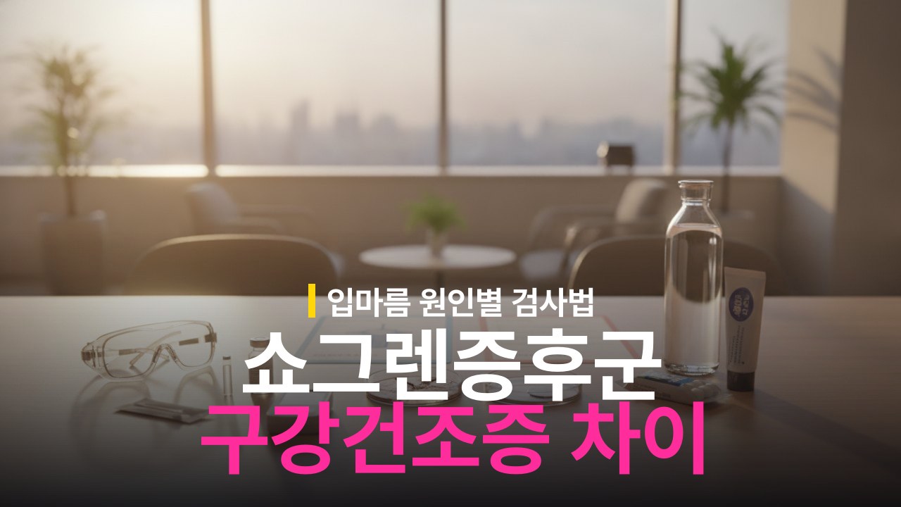 쇼그렌증후군 vs 구강건조증 증상 차이와 검사 기준
