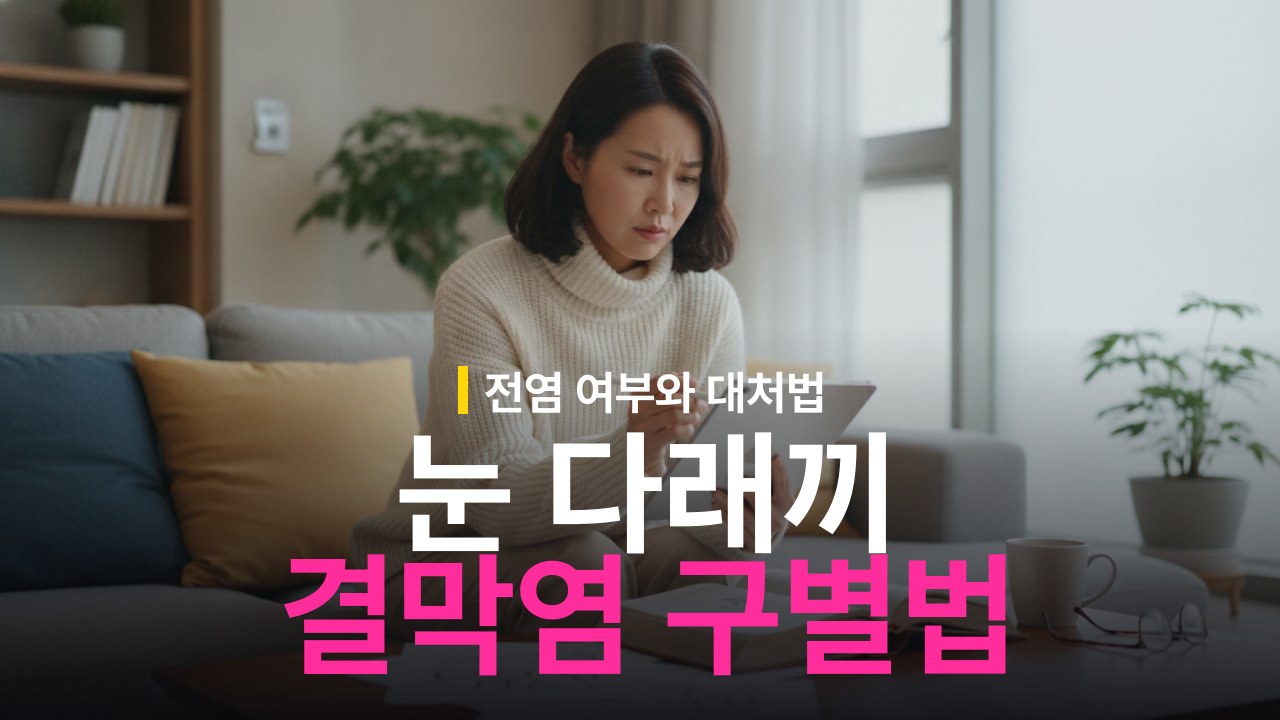 다래끼 전염 여부와 유행성 결막염 증상 차이