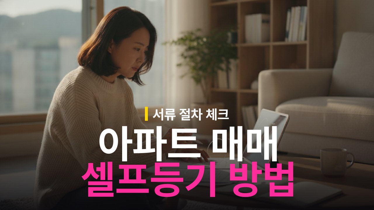 아파트 매매 셀프등기 서류와 절차 방법