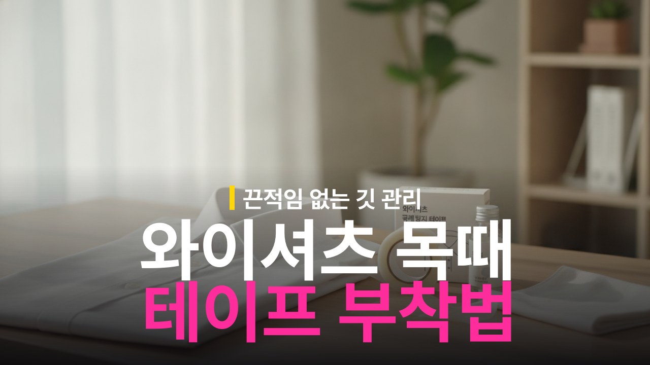 와이셔츠 목때 방지 테이프 사용법과 끈적임 제거