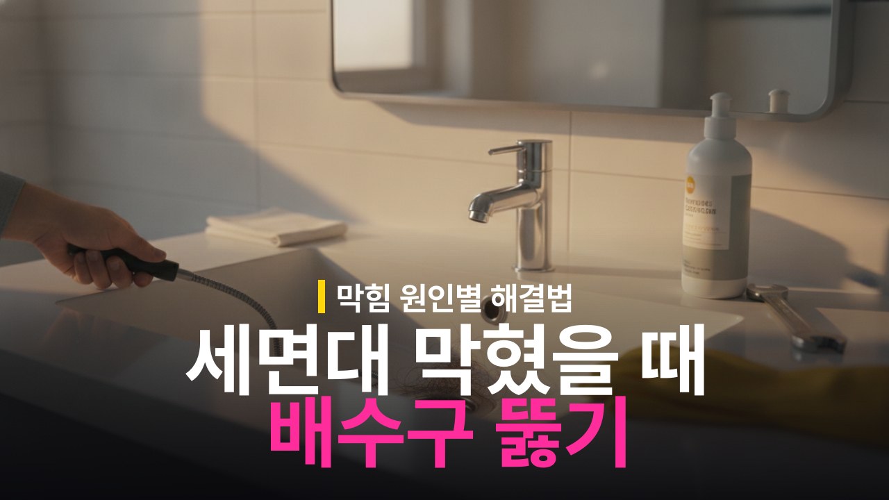 세면대 막혔을 때 뚫는 방법과 배수구 이물질 제거