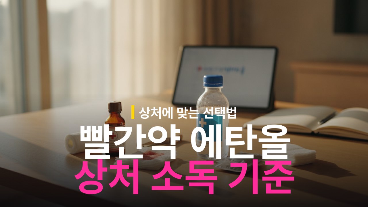 상처 소독약 빨간약 vs 소독용 에탄올 선택 기준