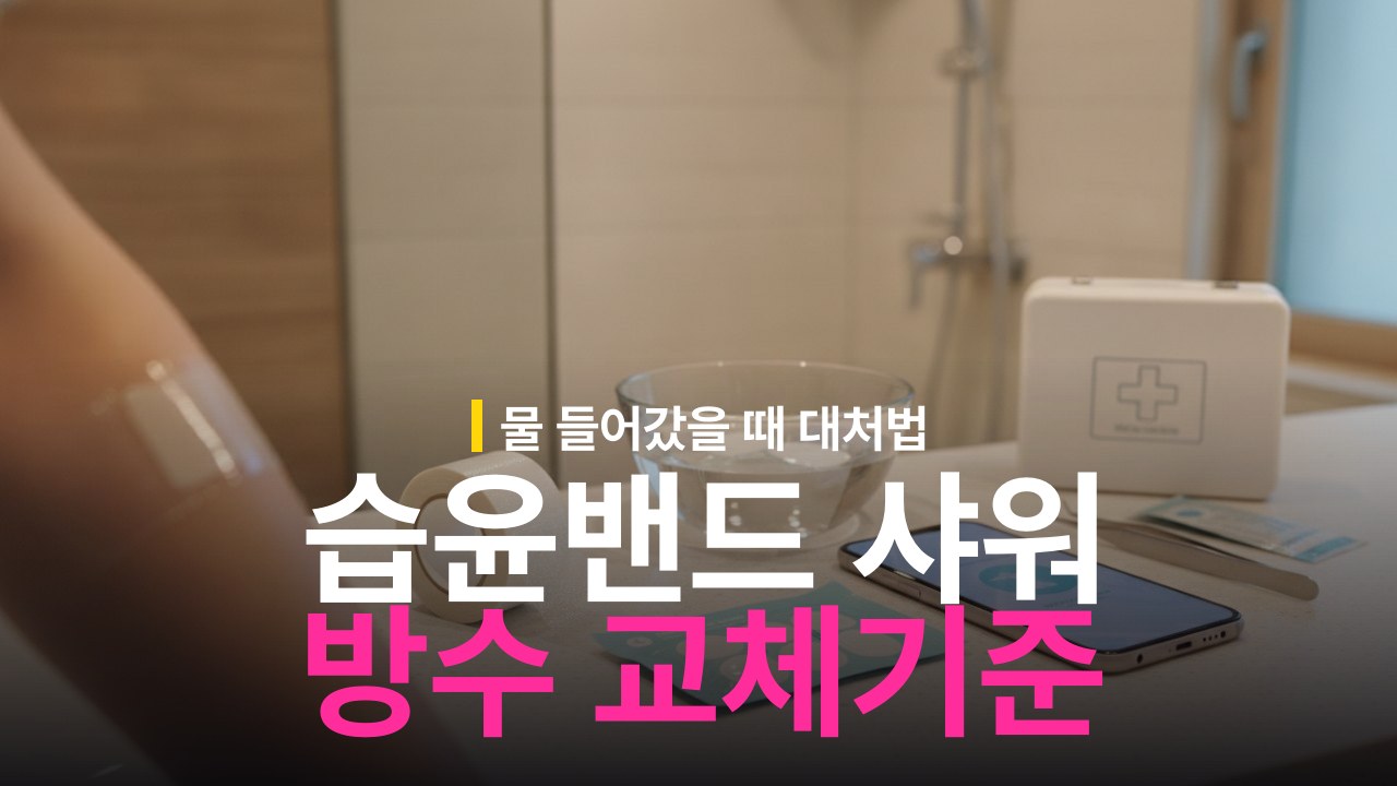 습윤밴드 샤워 방수 방법과 물 들어갔을 때 교체 기준