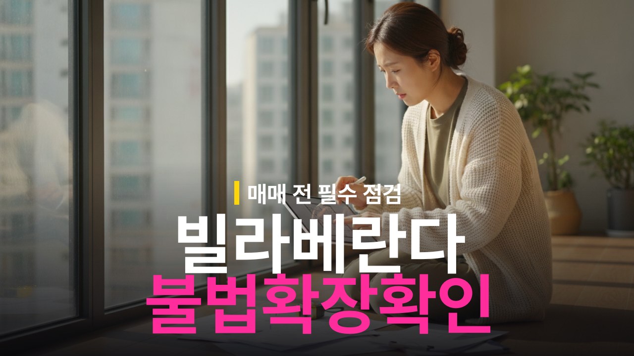 빌라 베란다 샷시 불법확장 확인 방법과 매매 전 체크리스트