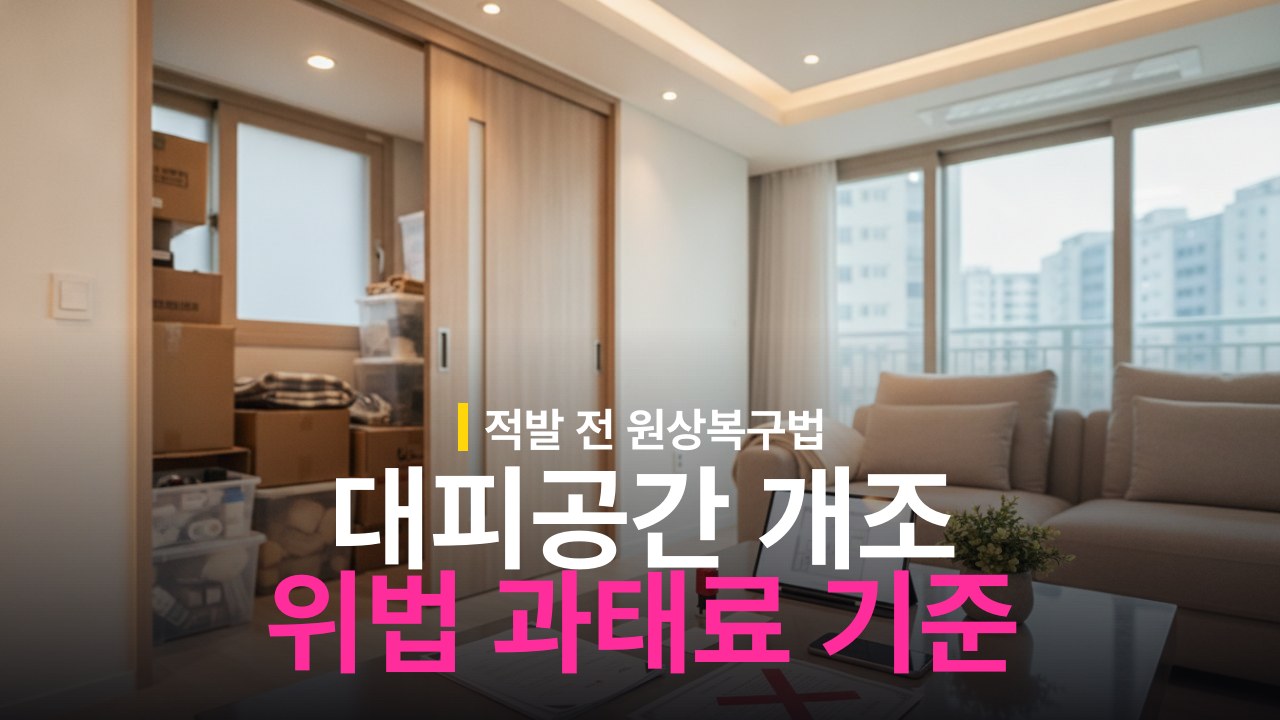 아파트 대피공간 창고 개조 위법 기준과 과태료 해결 방법