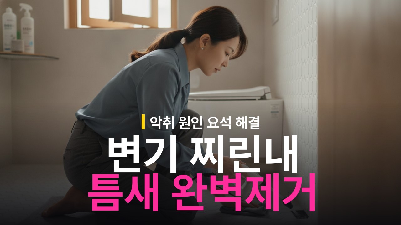 변기 암모니아 냄새 제거 방법과 바닥 틈새 청소 순서