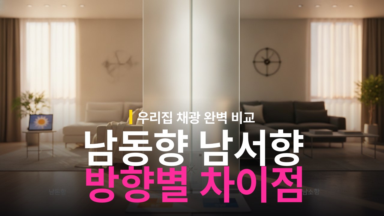 남동향 남서향 차이 비교 및 선택 기준