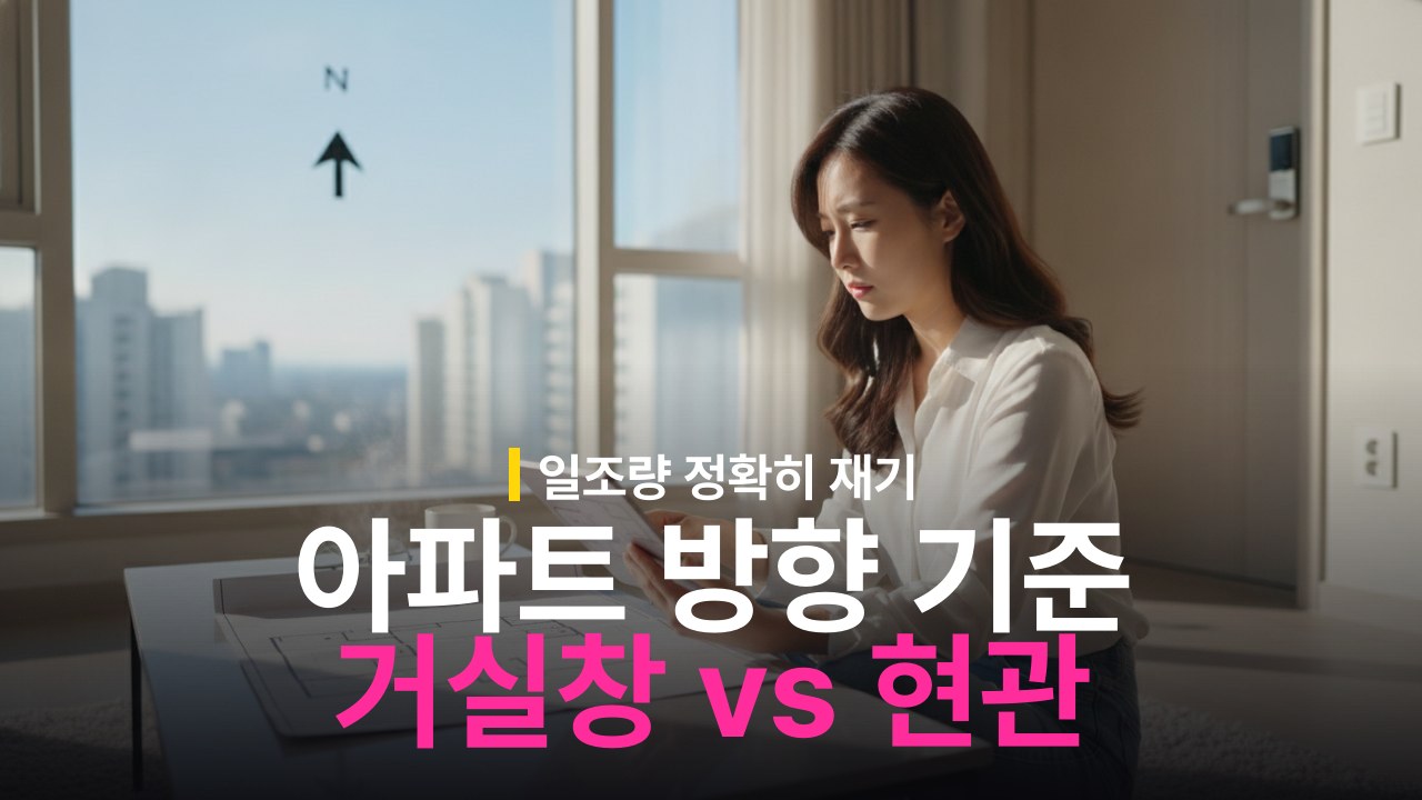 아파트 방향 확인 기준 거실 창문 vs 현관 보는 법