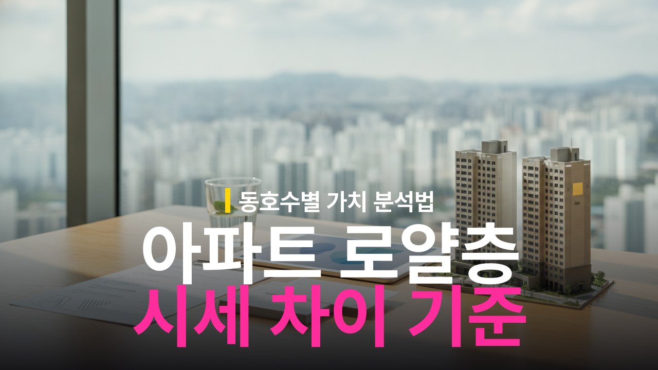 아파트 로얄동 로얄층 기준과 시세 차이 체크리스트
