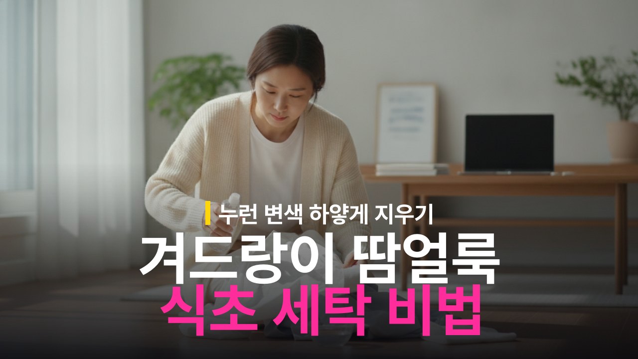 옷 겨드랑이 땀 얼룩 제거 방법과 식초 세탁 순서