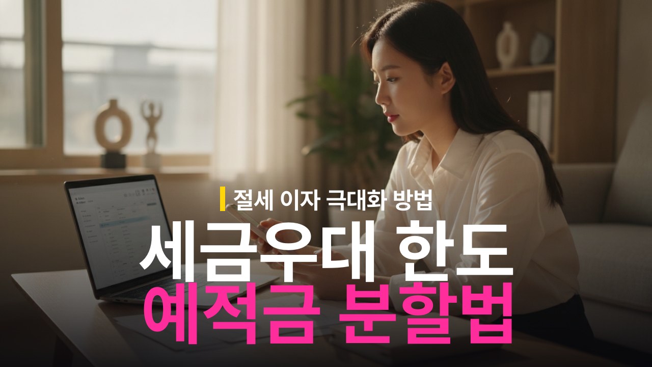 세금우대 한도 예금 적금 분할 설정 방법과 변경 절차