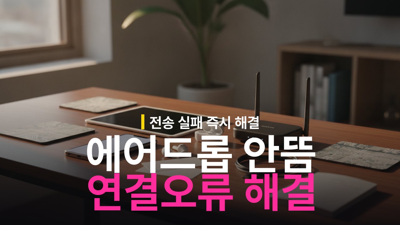 에어드롭 안뜸 실패 원인 및 연결 오류 해결 방법