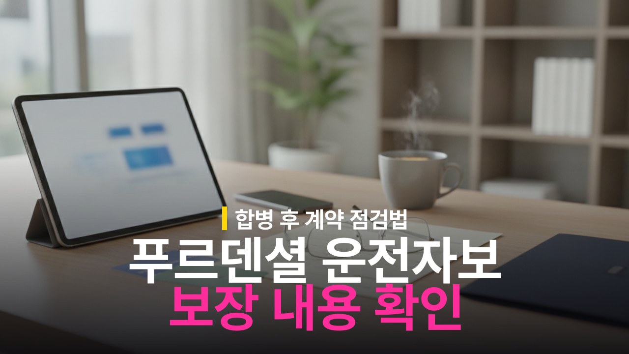 푸르덴셜 운전자보험 보장 내용과 확인 방법