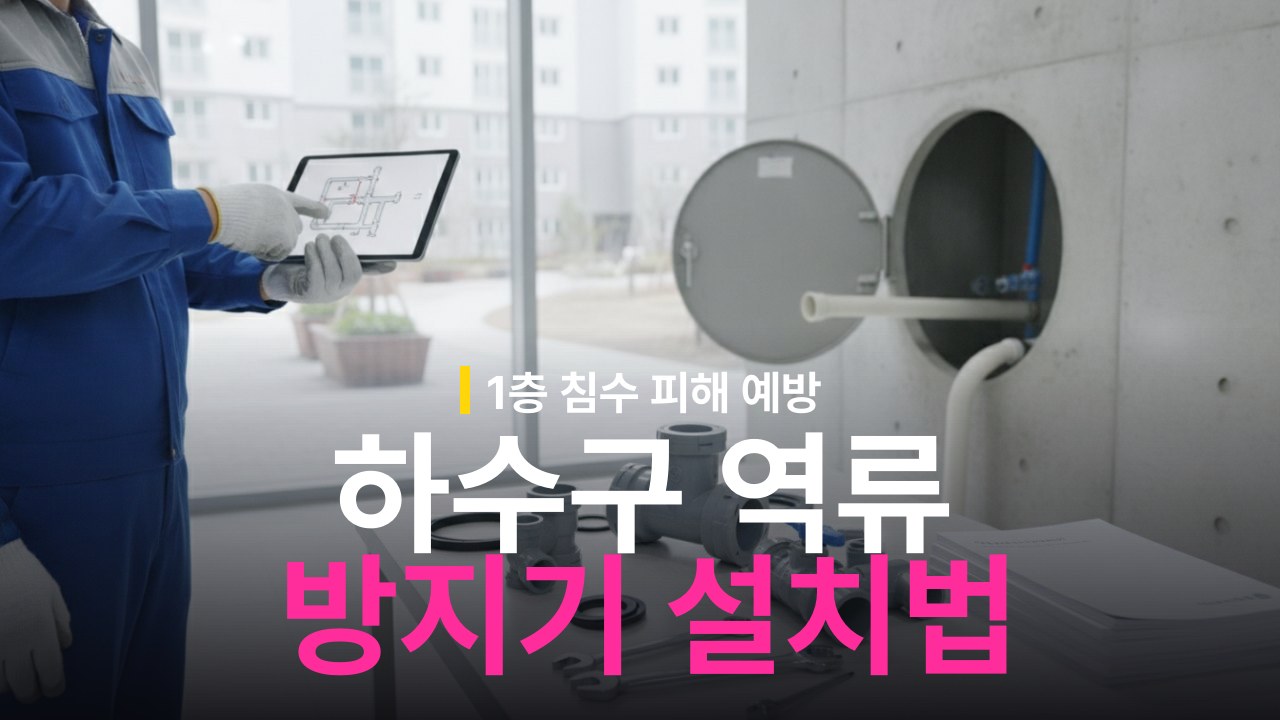 아파트 1층 하수구 역류 원인과 방지기 설치 방법