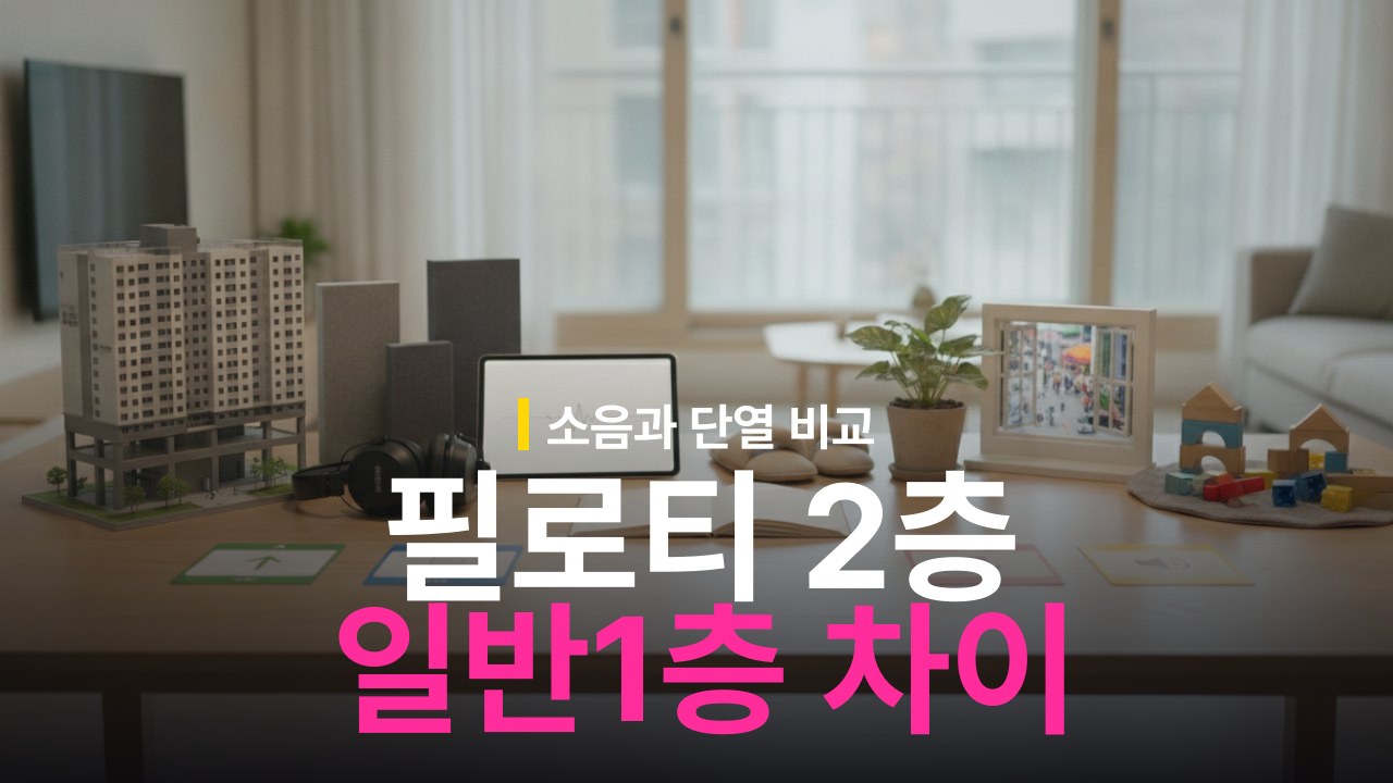 필로티 2층 vs 일반 1층 장단점 차이와 소음 비교