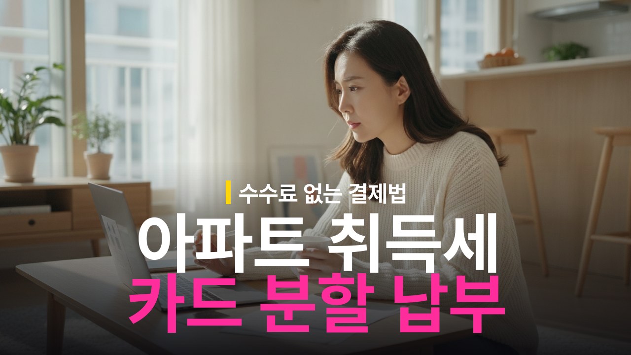 아파트 취득세 카드 납부 방법과 분할 납부 기준