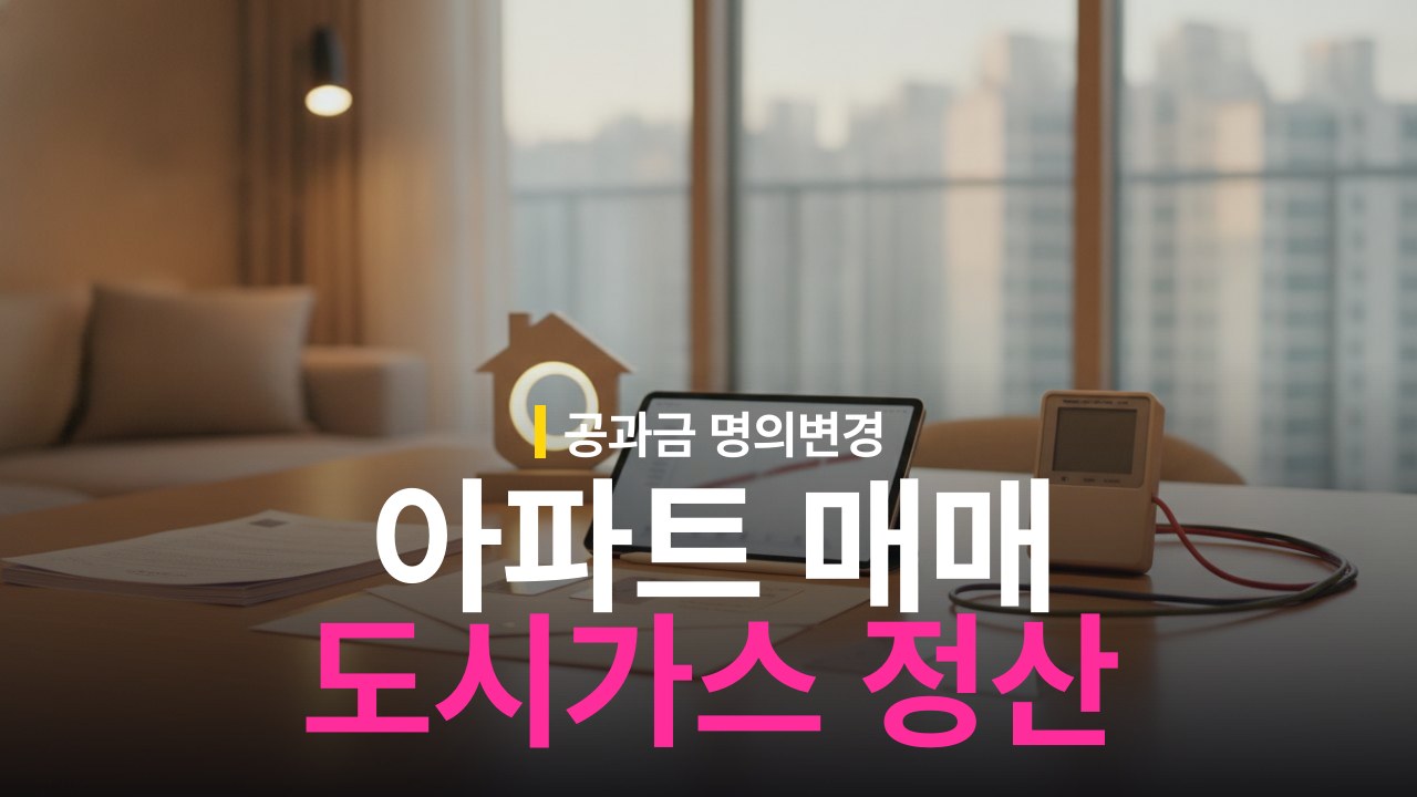 아파트 매매 도시가스 전기 수도 정산 방법과 명의 변경
