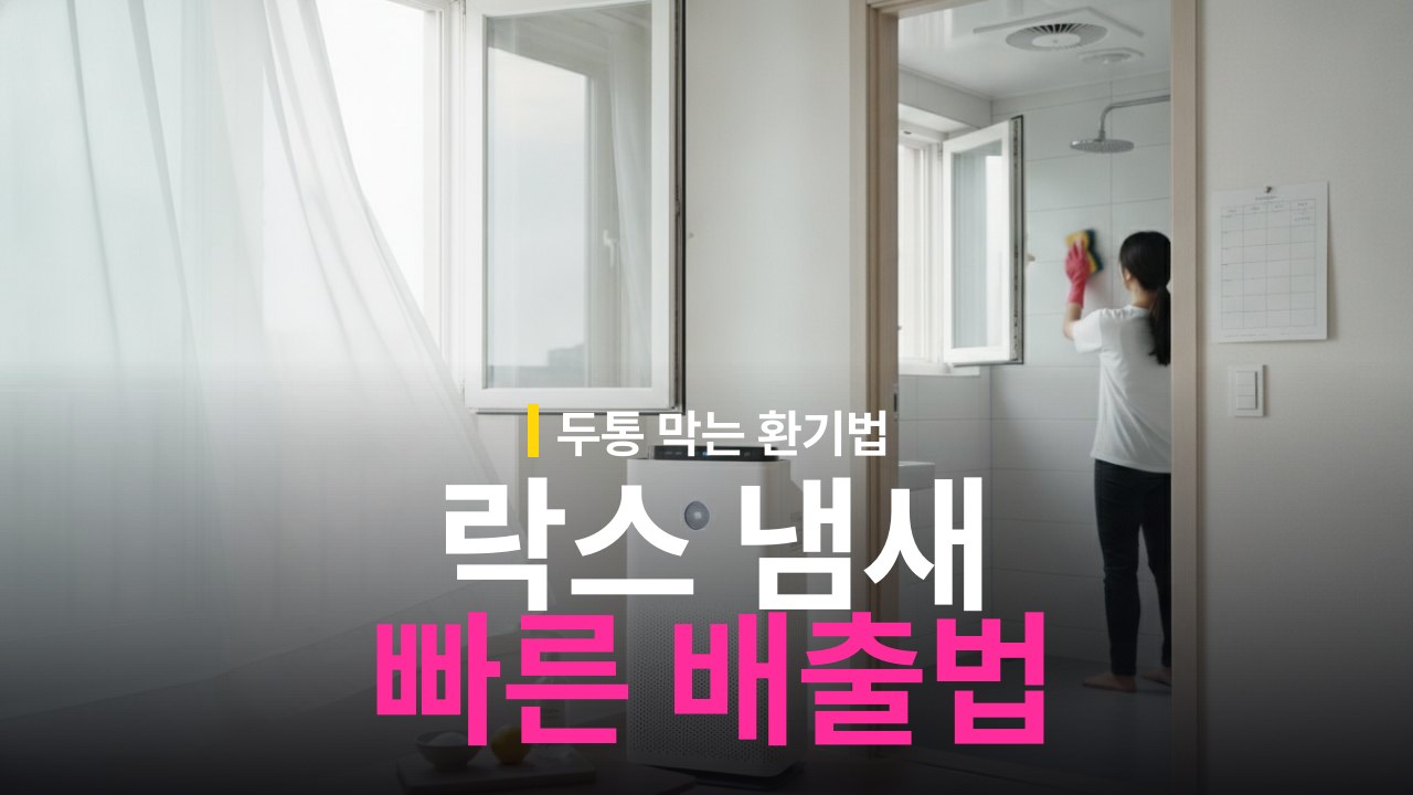 방안 락스 냄새 빨리 없애는 방법과 환기 기준