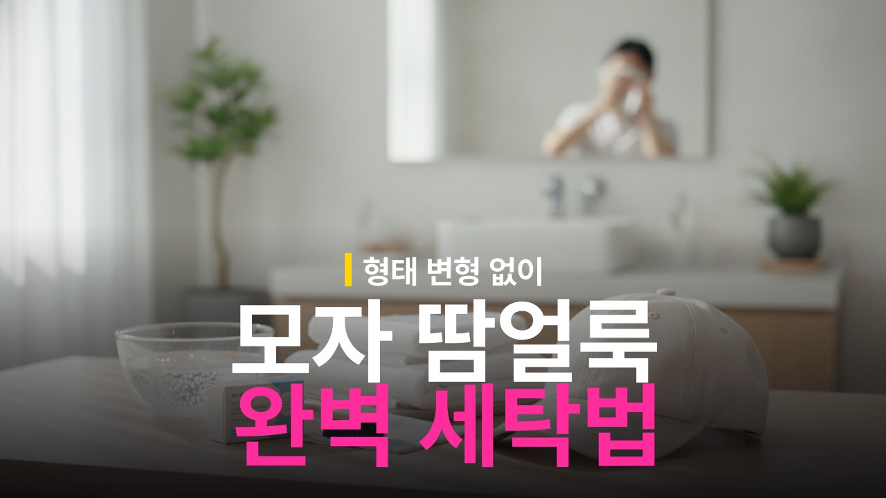 모자 땀 얼룩 제거 방법과 이마 찌든 때 세탁