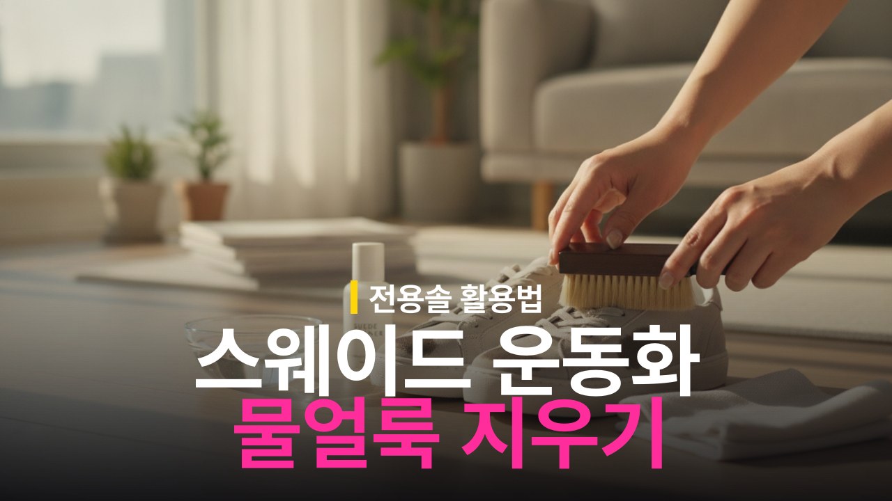 스웨이드 운동화 물얼룩 제거 방법과 전용 솔 사용