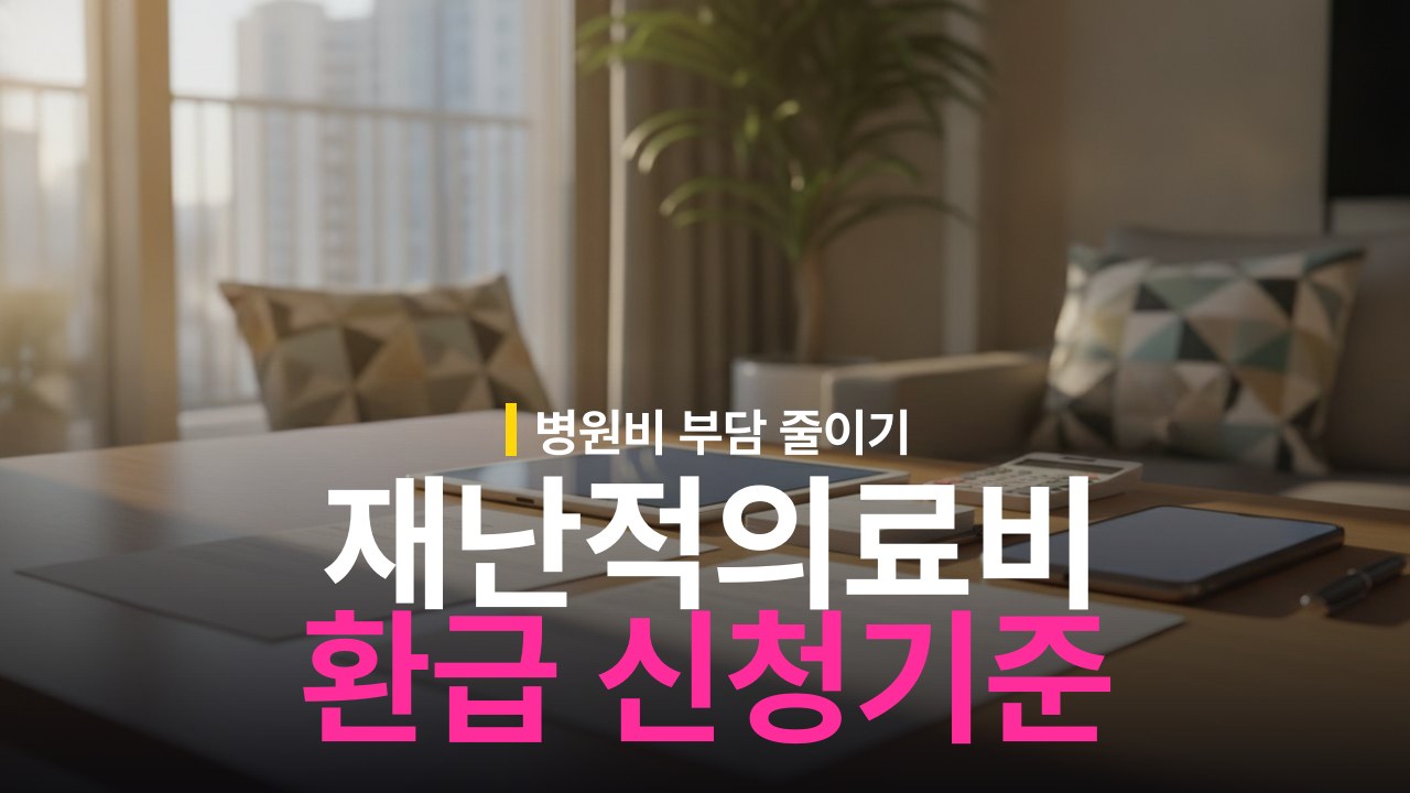 재난적의료비 지원사업 대상 소득 기준과 환급 신청 방법