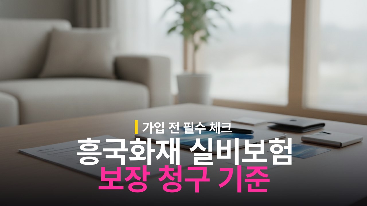 흥국화재 실비보험 보장 확인과 청구 체크리스트