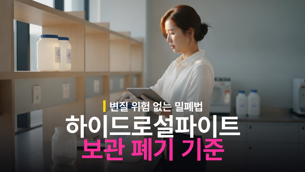 하이드로설파이트 보관 방법과 남은 가루 폐기 기준