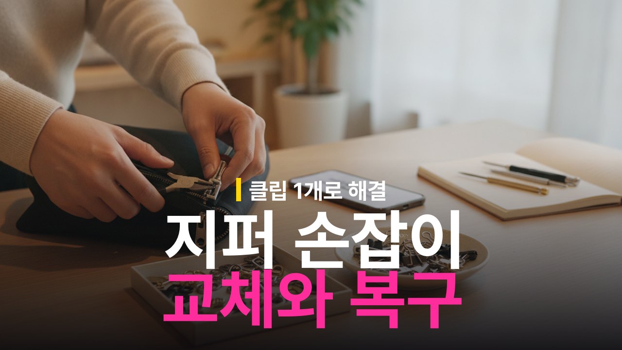 지퍼 손잡이 부러졌을 때 교체 방법과 클립 활용