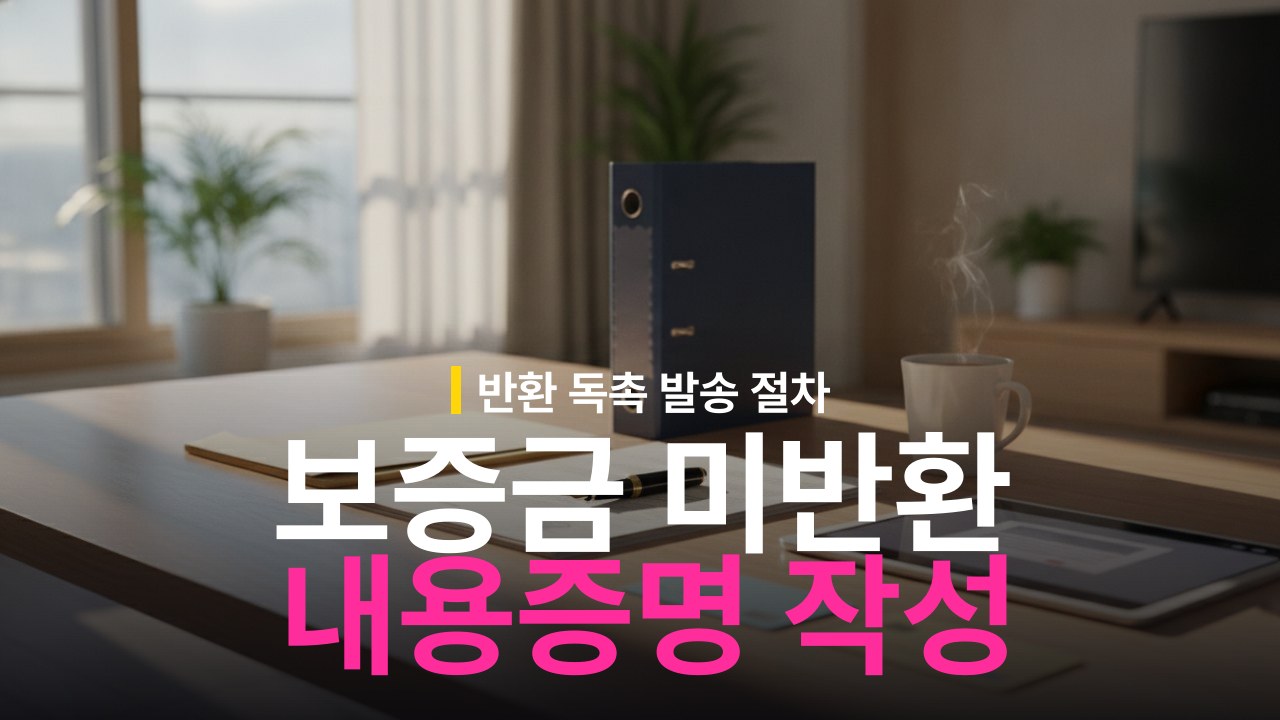 보증금 미반환 내용증명 작성 방법과 발송 절차