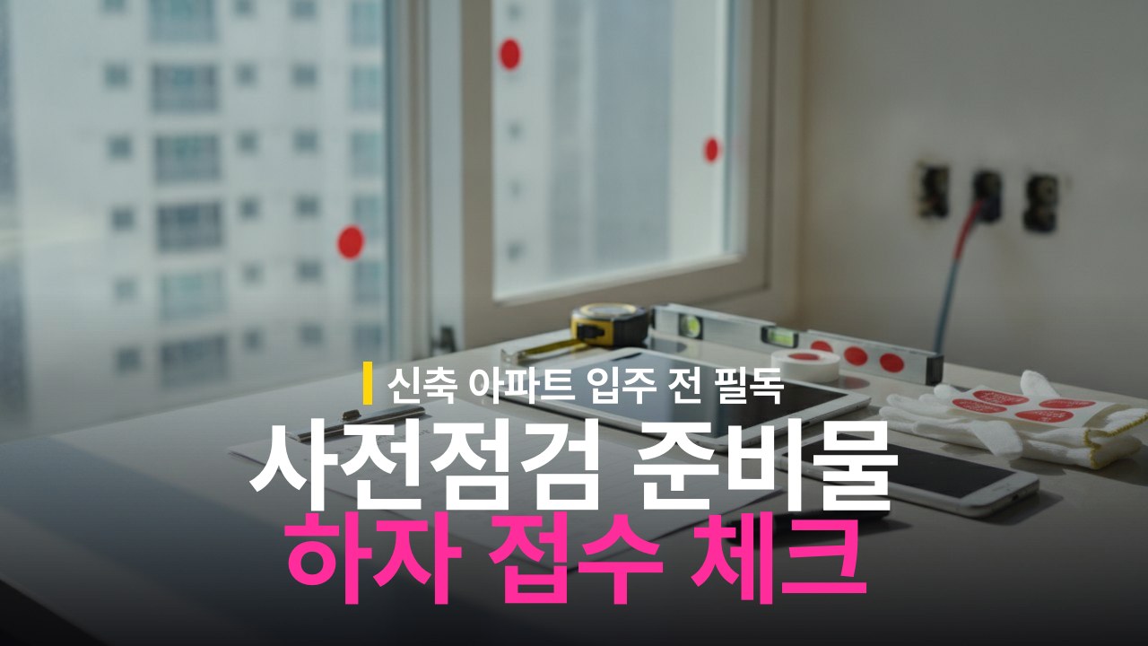아파트 사전점검 준비물 체크리스트와 하자 접수 방법